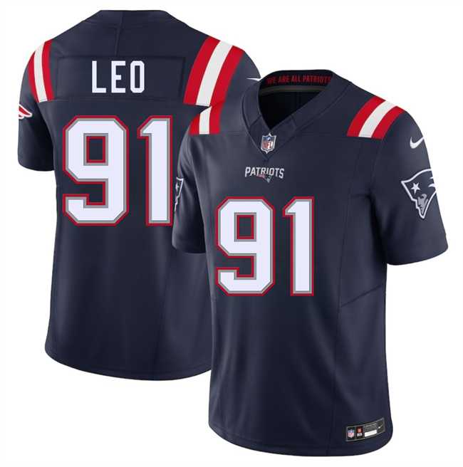 Men & Women & Youth New England Patriots #91 Titus Leo Navy 2025 F.U.S.E. Vapor Limited Stitched Jersey->new england patriots->NFL Jersey